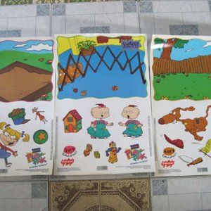 3 Sheets Nickelodeon's Rugrats Window Static Clings Blockbuster Play Pak 1997